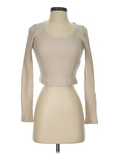 Pre-owned Mwl By Madewell Long Sleeve T-shirt In Tan