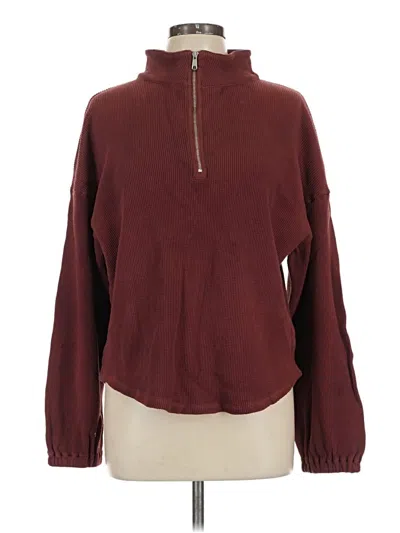Pre-owned Mwl By Madewell Long Sleeve Turtleneck In Burgundy