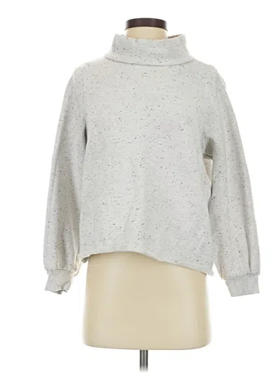 Pre-owned Mwl By Madewell Long Sleeve Turtleneck In Silver
