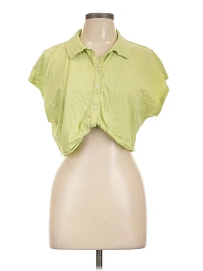 Pre-owned Mwl By Madewell Short Sleeve Polo Shirt In Green