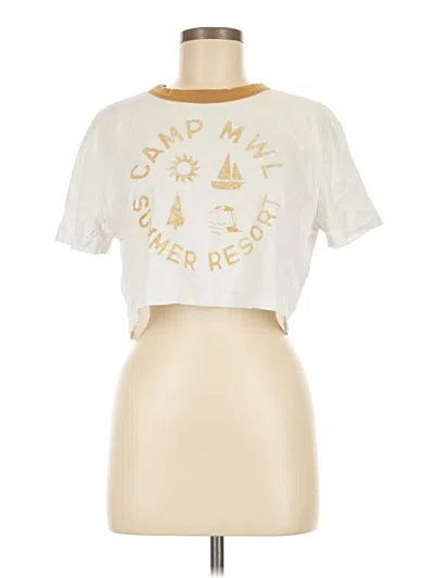 Pre-owned Mwl By Madewell Short Sleeve T-shirt In Ivory
