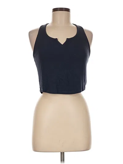 Pre-owned Mwl By Madewell Tank Top Blue Halter Neckline Tops