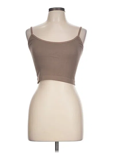Pre-owned Mwl By Madewell Tank Top Brown Strapless Neckline Tops