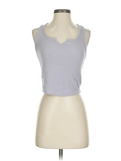 Pre-owned Mwl By Madewell Tank Top Gray Halter Neckline Tops