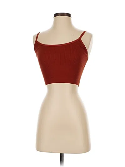 Pre-owned Mwl By Madewell Tank Top Red Strapless Neckline Tops