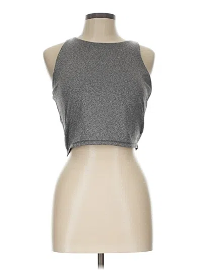 Pre-owned Mwl By Madewell Tank Top Silver Halter Neckline Tops