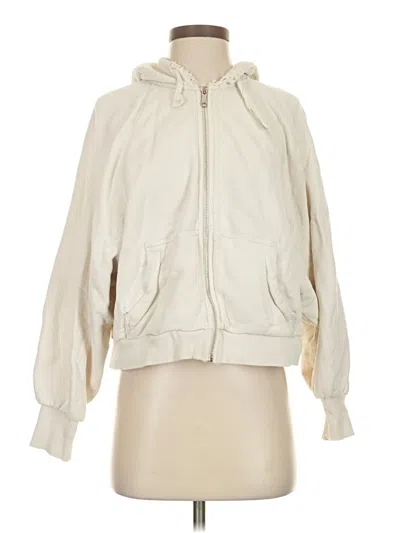 Pre-owned Mwl By Madewell Zip Up Hoodie In White