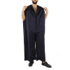 Mworks Hybrid Manners Satin Workshop Suit In Navy