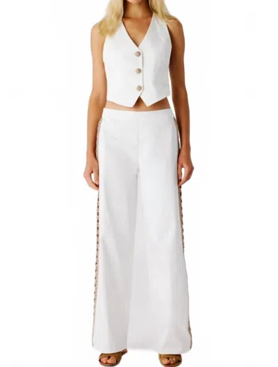 My Beachy Side Coconut Wide Leg Pants In Ivory In White
