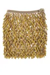 My Beachy Side Embellished Crochet Adora Mini Skirt In Brown