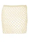 My Beachy Side Embellished Crochet Serene Mini Skirt In Neutral