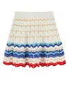 My Beachy Side Embroidered Crochet Regina Mini Skirt In White