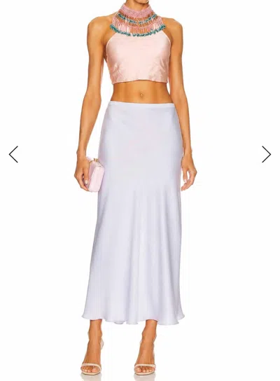 My Beachy Side Emily In Paris Beaded Halter Top In Pink In Multi
