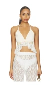My Beachy Side Iris Top In White