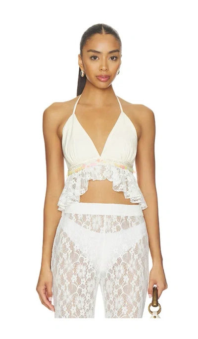 My Beachy Side Iris Top In White