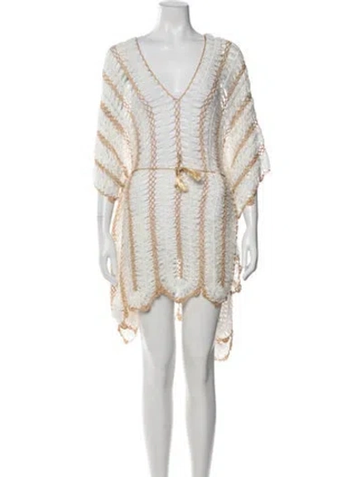 Pre-owned My Beachy Side Lace Pattern Cover-up In Neutral