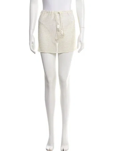 Pre-owned My Beachy Side Mini Skirt In Neutral