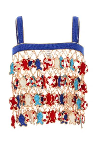 My Beachy Side Multicolor Crochet Poisson Top