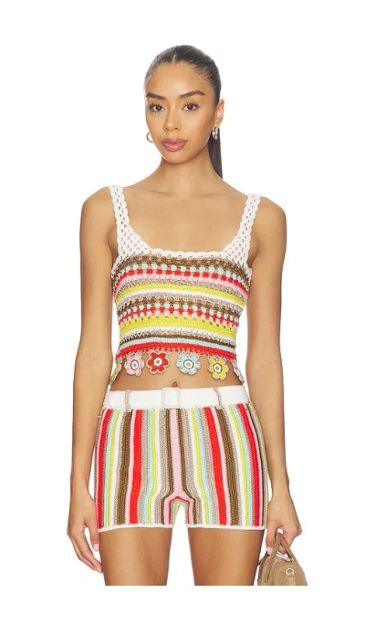 My Beachy Side Noa Hand-crocheted Top In Multi