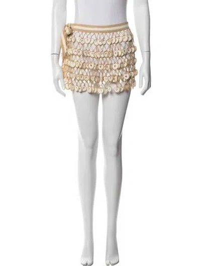 Pre-owned My Beachy Side Patterned Cover-up In Neutrals