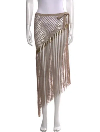 Pre-owned My Beachy Side Patterned Mini Skirt W/ Tags In Neutrals