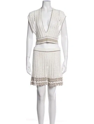 Pre-owned My Beachy Side Skirt Set In Neutrals