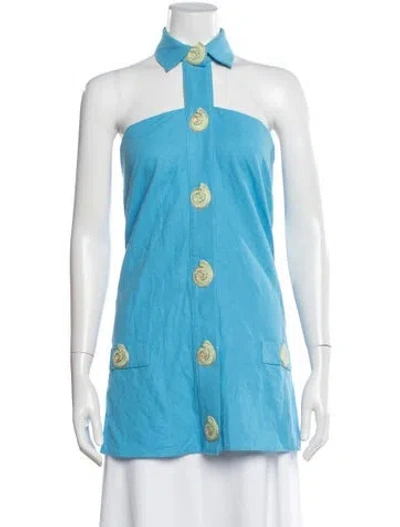Pre-owned My Beachy Side Sleeveless Top In Blue