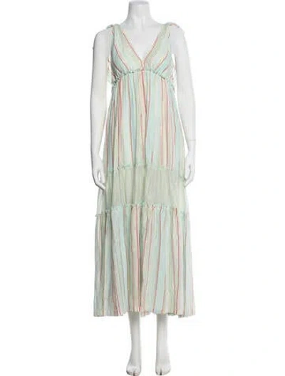 Pre-owned My Beachy Side Striped Long Dress