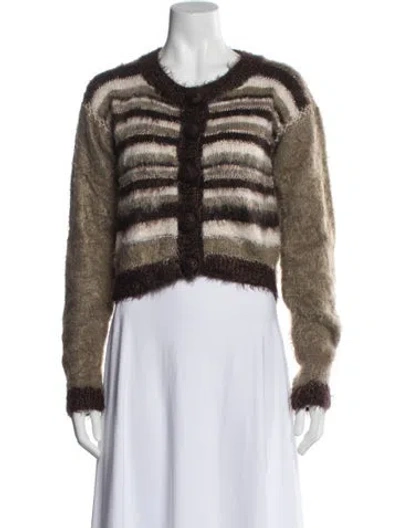 Pre-owned My Beachy Side Striped Scoop Neck Sweater