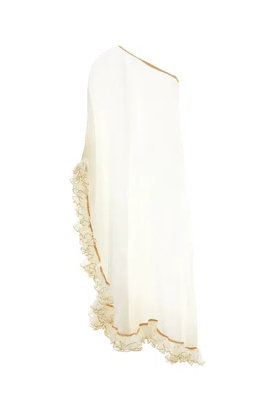 My Beachy Side White Crochet Kaia Caftan