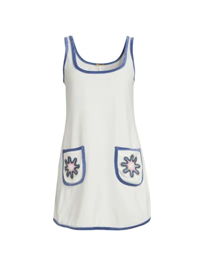 My Beachy Side Women's Peony Terry Minidress In White