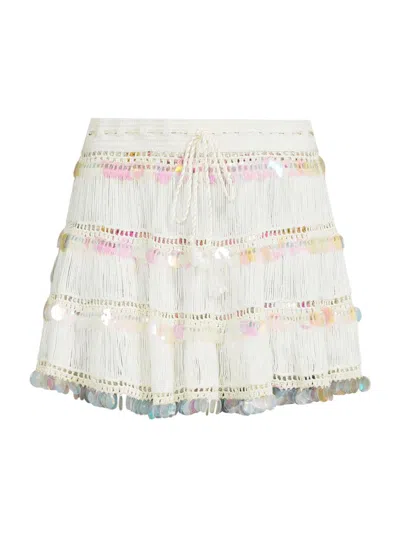 My Beachy Side Women's Viola Hand-crocheted Miniskirt In White
