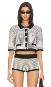 My Beachy Side X Revolve Crochet Cropped Cardigan In 黑色、白色