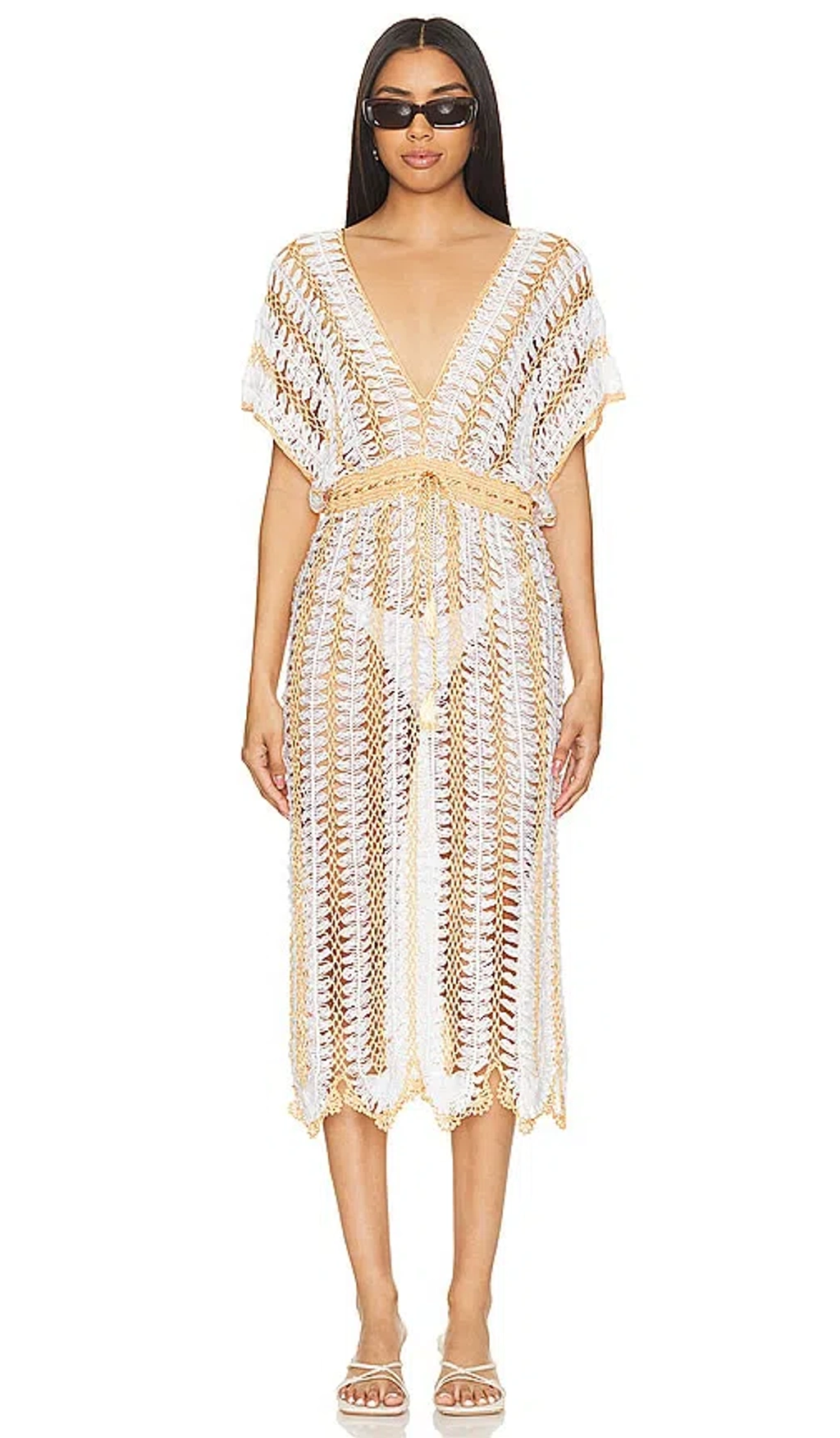 my beachy side crochet dress Petit Fours Hand-Crochet Mini Dress