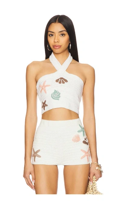 My Beachy Side X Revolve Crochet Top In Ivory