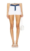 My Beachy Side X Revolve Muse Mini Short In White & Denim