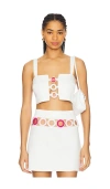 My Beachy Side X Revolve Square Neck Crop Top In White