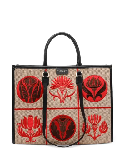My Best Bag Atena Liberty Embroidered Tote Bag In Neutral