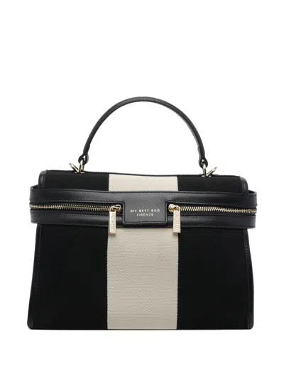My Best Bag Bazaar Striped Shoulder Bag In Black