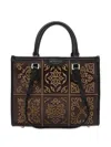 My Best Bag Embroidered Panelled Tote Bag In Pattern