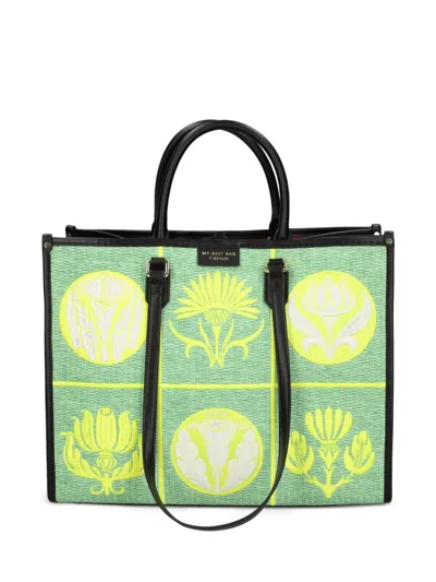 My Best Bag Embroidered-pattern Tote Bag