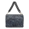 My Best Bag Firenze Animal Print Shoulder Bag With Chain Strap In Blue