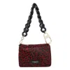 My Best Bag Firenze Chic Animal Print Shoulder Bag With Chain In Red