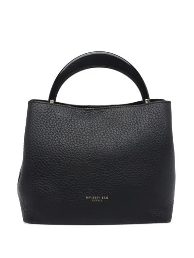 My Best Bag Firenze Grained Leather Clutch Bag In Black