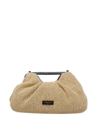 My Best Bag Firenze Raffia Clutch Bag In White
