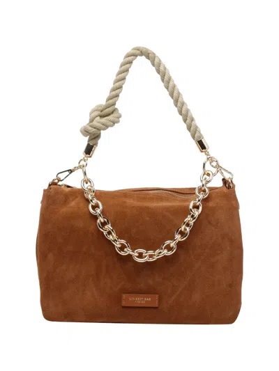 My Best Bag Firenze Suede Shoulder Bag In Brown