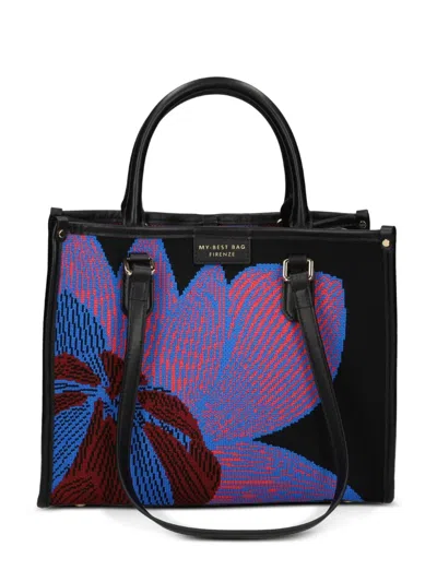 My Best Bag Floral Tote Bag In Black