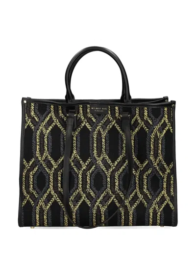 My Best Bag Geometric-pattern Tote Bag In Black