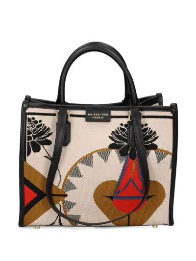 My Best Bag Graphic-print Tote Bag In Black