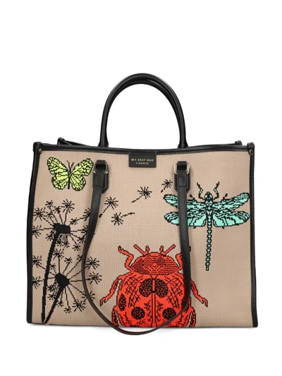 My Best Bag Insect-print Tote Bag In Neutral